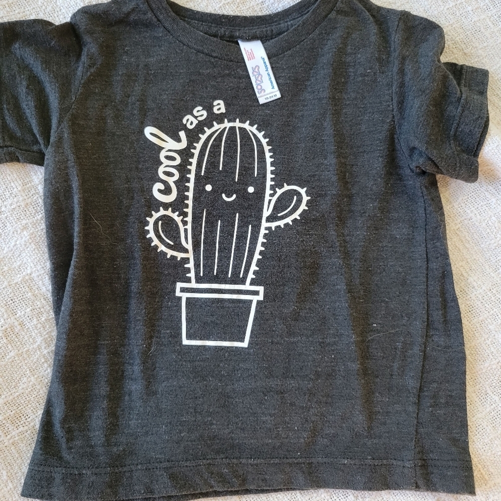 Small shop tee " cool as a cactus" 🌵